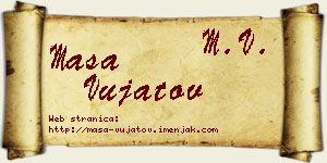 Maša Vujatov vizit kartica